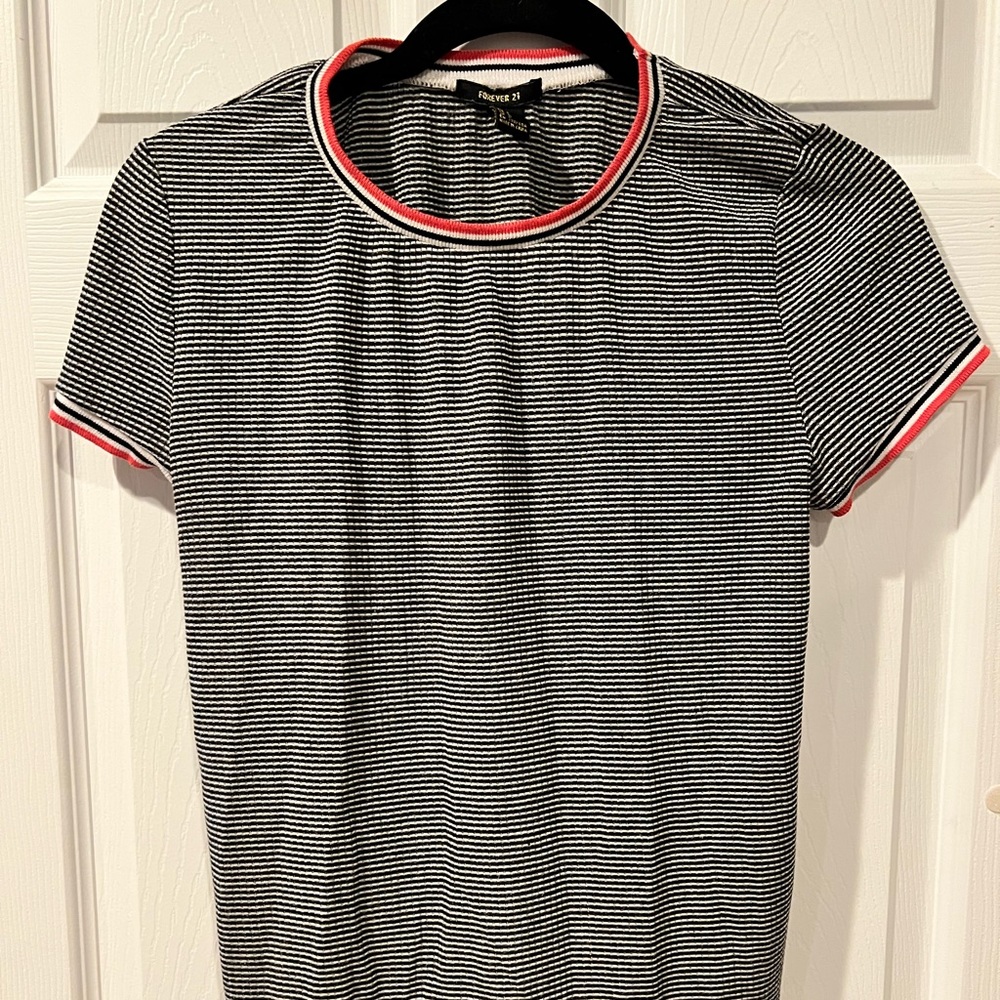 Striped baby doll tee